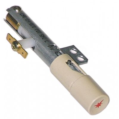Aprinzator piezoelectric / bricheta, suport prindere cu 2 gauri, conector 6,3 mm, montare ø 22 mm - 100007