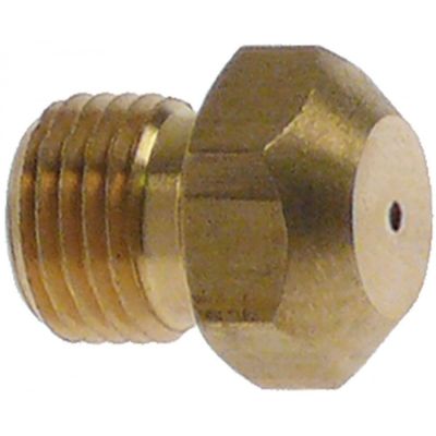 Duza de gaz, filet M10x1, orificiu ø 2,1 mm, hexagon 12 mm - 100405