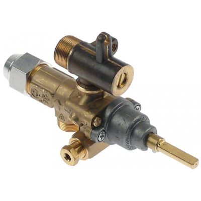 Robinet de gaz GPEL20RD alternativ EGA 26440, intrare gaz M15x1 (tube ø 10mm), iesire gaz M17x1 (tube ø 10mm), pilot M10x1 mm - 101646