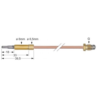 thermocouple plug connection ø6,0mm ASA 11/32 L 1000mm
