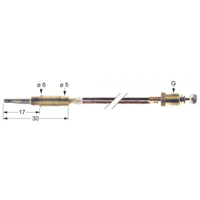 Termocuplu L 600mm, M8x1 cu 2 conductori - 102260