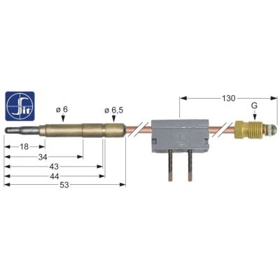 Termocupla intrerupta L 600 mm, filet racord M9x1 - 102288