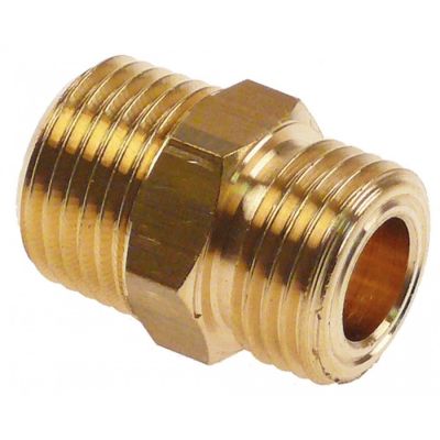 Niplu dublu - redus 1/2"- 20x14G stanga, din alama - 103232
