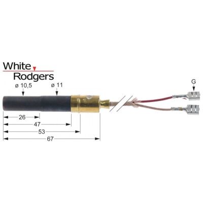 generator termoelectric WHITE RODGERS L 36\" - 915mm ø senzor 10,5/11mm L senzor 47mm