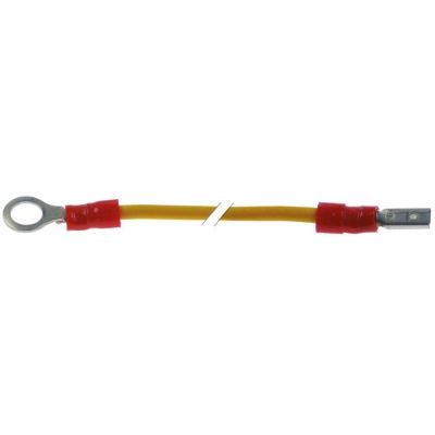 Cablu impamantare 270 mm, terminal papuc 2.8 mm / inel M6, cablu ø 3 mm - 104527