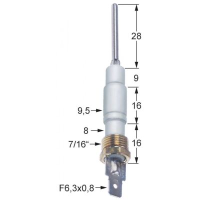 ignition electrode ø 9,5/8 mm - 104638