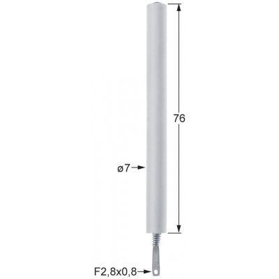ignition electrode ø 7 mm, connection male faston 2.8 mm - 104650