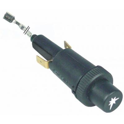Aprinzator piezoelectric, ø 22 mm, conexiune cu stecher plat 6,3mm, cu cablu - Cod 105209