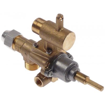 Robinet de gaz GPEL22R, filet intrare M18x1.5 mm (teava ø 12 mm) - 106396