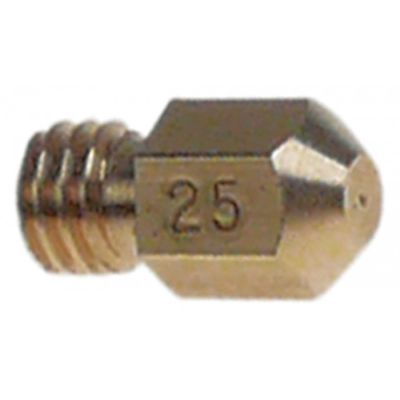 pilot burner nozzle LPG bore ø 0,25 mm code 25  thread 7/32" (28G) WS 6