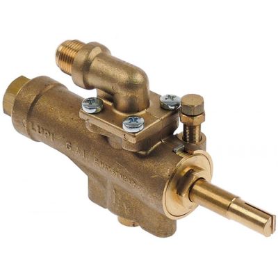 Robinet de gaz GAI, montare pe teava ø 30 mm, iesire gaz 3/8" (teava ø 10 mm) - 106565