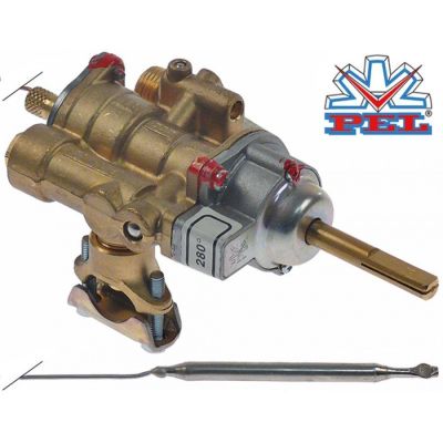 Robinet de gaz termostatic PEL 25ST t.max. 280°C, intrare flansa ø 21 mm, iesire filet M16x1,5 mm - 106658 