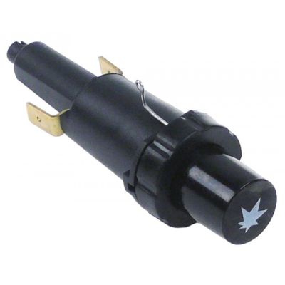 piezoelectric igniter body plastic blowing mounting ø 22mm connection bullet receptacle ø2mm