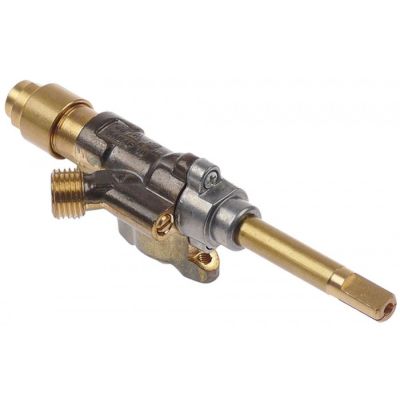 Robinet de gaz SABAF, tip 10, intrare gaz flansa ø 23 mm, duza bypass ø 0 mm, iesire gaz 1/4" (tube ø 8 mm) - 106843