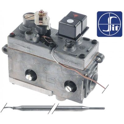 Valva de gaz termostatica 110-190°C, intrare gaz 1/2", iesire gaz 3/8", termocupla M9x1, SIT 0710764 - 106984