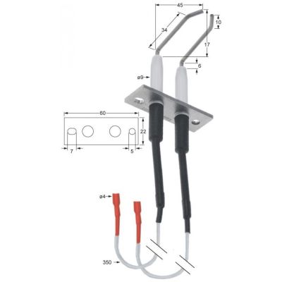 Electrod de aprindere L 60 mm - 106996
