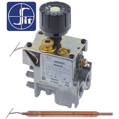 Valva de gaz pentru soba - convector termostatic, SIT 0630001 Eurosit 13-38°C, racorduri 3/8", termocupla M9 - 107220