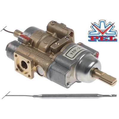 gas thermostat PEL type 24STS 110-310°C gas input flange bypass nozzle ø 1,1mm