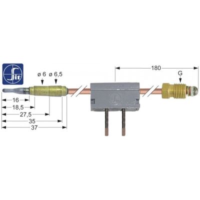 Termocupla intrerupta SIT, L 400 mm, cap ø6.0 mm, filet racord M9x1 mm - 107234