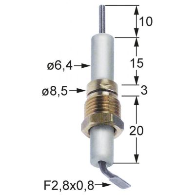ignition electrode D1 ø 7mm D2 ø 9mm L1 10mm BL1 15mm BL2 3mm BL3 20mm