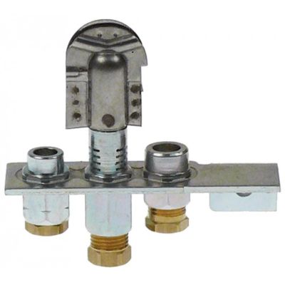 pilot burner POLIDORO 3 flames natural gas nozzle type 29-2 code 29.2 gas connection 6mm