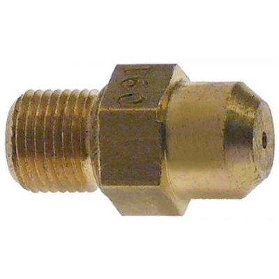 gas injector 1/8" WS 13 bore ø 1,6mm