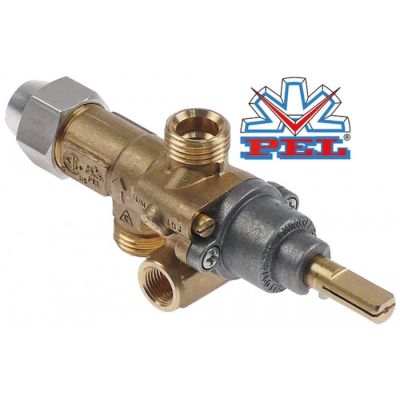 gas tap PEL type 21S gas inlet M16x1,5 (tube ø 10mm)