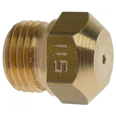 Duza gaz cod 115, orificiu ø 1.15mm, filet M10x1, hexagon 11
