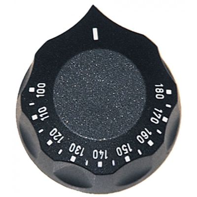 Buton termostat friteuza 100-180 °C, ø 60 mm, ax ø 6 x 4,6 mm - 110115