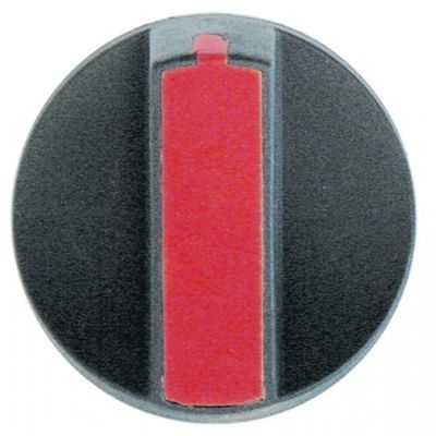 knob switch zero mark ø 67mm shaft ø 8x6,5mm shaft flat upper black