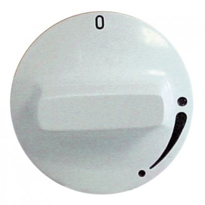 knob gas tap without ignition flame ø 50mm shaft ø 8x5,5mm shaft flat right white