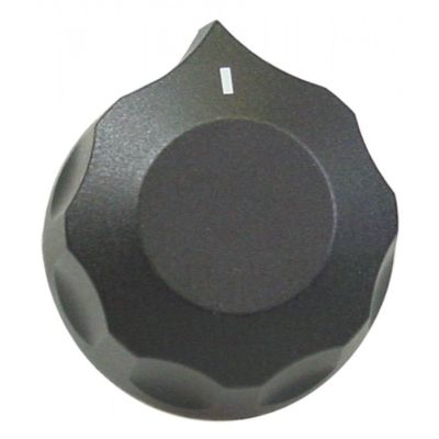 knob switch zero mark ø 60mm shaft ø 6x4,6mm shaft flat upper black