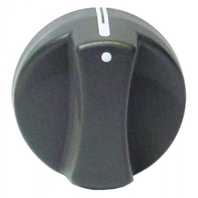 knob switch zero mark ø 55mm shaft ø 6x4,6mm shaft flat upper black
