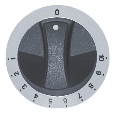 knob thermostat 1-10 ø 77mm shaft ø 6x4,6mm shaft flat upper