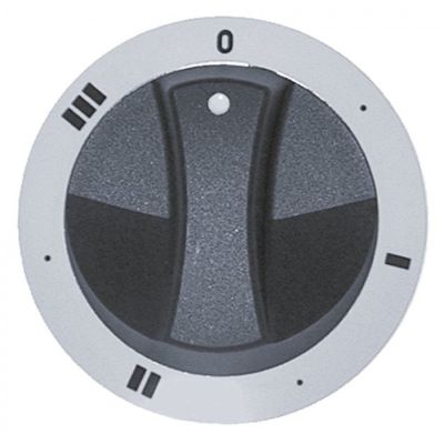 knob switch 7-position ø 77mm shaft ø 6x4,6mm shaft flat upper white/black