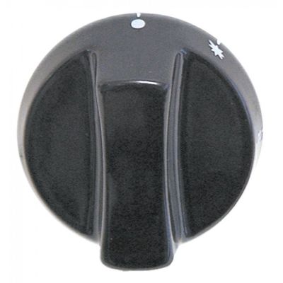 knob gas thermostat EGA 1-8 ø 64mm shaft ø 8x6,5mm shaft flat left black