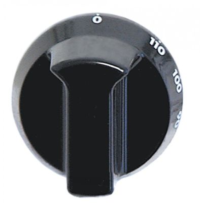 knob thermostat t.max. 110°C 30-110°C ø 52mm shaft ø 6x4,6mm shaft flat bottom