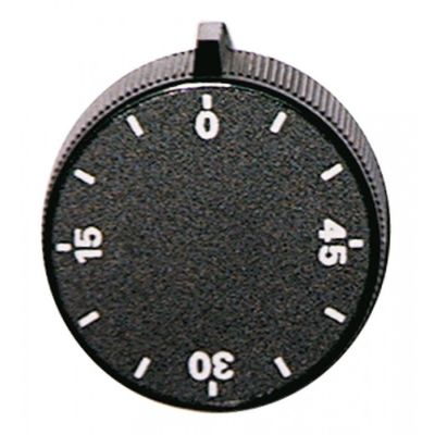 knob time 60min ø 45mm shaft ø 6x4,6mm shaft flat right black
