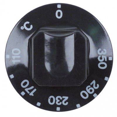 knob thermostat t.max. 350°C temperature range 105-185°C ø 55mm shaft ø 6x4,6mm
