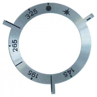 knob dial plate gas thermostat t.max. 325°C 145-325°C