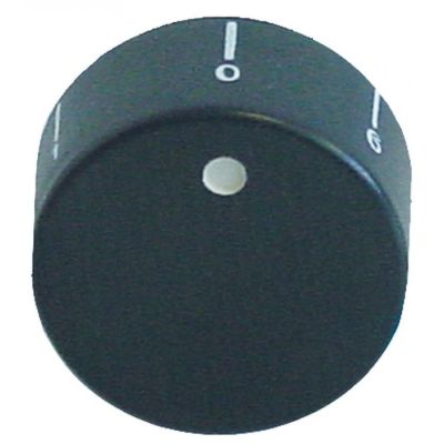 Buton pentru regulator de energie, simbol 0-6, ø 40 mm, ax ø 6x4,6 mm, tesitura stanga - 110582
