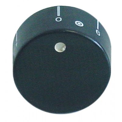 Buton pentru regulator de energie, simbol 0-6, ø 40 mm, ax ø 6x4,6 mm, tesitura stanga - 110583
