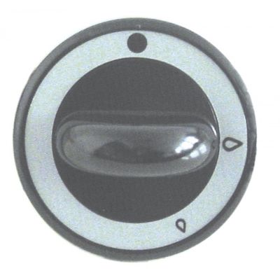 Buton negru ø 62 mm, ax ø 8x6,5 mm, fara steluta aprindere, Modular 612.000.00 - 110672