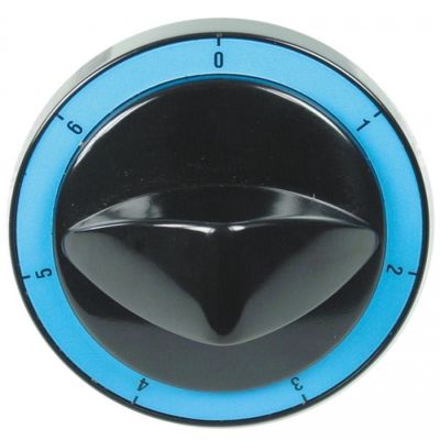 knob switch 7-position ø 82mm shaft ø 6x4,6mm shaft flat upper black
