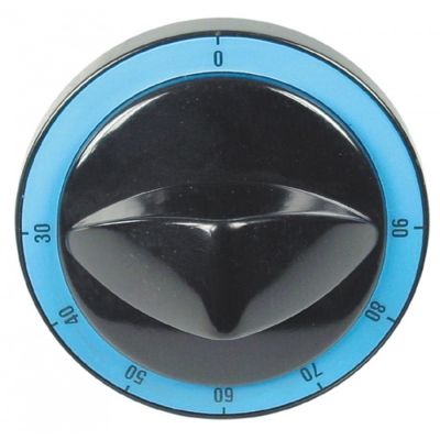 Buton termostat 30-90°C, ø 82 mm, ax ø 6x4,6 mm, cu tesitura sus - 110696