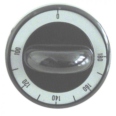 Buton pentru termostat 180°C, ø 62 mm, ax ø 6x4,6 mm - 110699