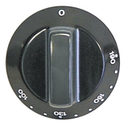 knob thermostat t.max. 190°C temperature range 10x9°C ø 60mm shaft ø 6x4,6mm
