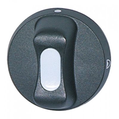 knob gas tap without ignition flame ø 65mm shaft ø 8x6,5mm shaft flat bottom black