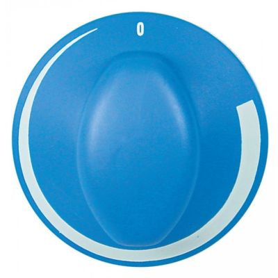 knob graduated ø 70mm shaft ø 6x4,6mm shaft flat left blue
