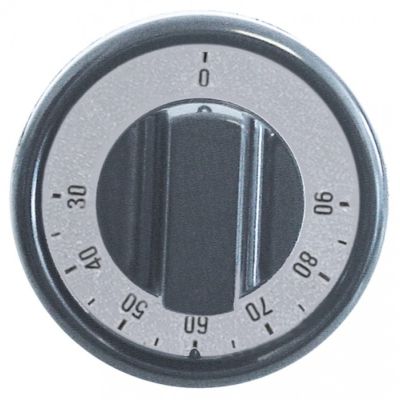knob thermostat t.max. 90°C ø 76mm shaft ø 6x4,6mm shaft flat upper black temperature range 30-90°C